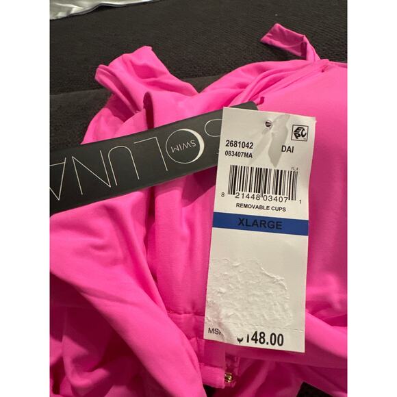 Soluna Swim Standard Buckle Up One Piece Bandeau Swimsuit Size XL - Picture 7 of 11